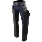 Milwaukee Leather Chaps for Men’s Black Prime Leather Zipped Thigh Pocket-Mesh Lined Motorcycle Rider Chap-SH1190 - Image 4