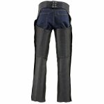 Milwaukee Leather Chaps for Men’s Black Prime Leather Zipped Thigh Pocket-Mesh Lined Motorcycle Rider Chap-SH1190 - Image 2