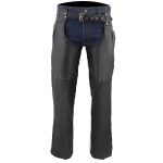 Milwaukee Leather Chaps for Men’s Black Prime Leather Zipped Thigh Pocket-Mesh Lined Motorcycle Rider Chap-SH1190 - Image 6