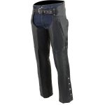 Milwaukee Leather Chaps for Men’s Black Prime Leather Zipped Thigh Pocket-Mesh Lined Motorcycle Rider Chap-SH1190 - Image 5