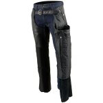 Milwaukee Leather Chaps for Men’s Black Leather 4-Pockets – Snap Out Thermal Lined Motorcycle Riders Chap – SH1191C - Image 4