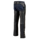 Milwaukee Leather Chaps for Men’s Black Leather 4-Pockets – Snap Out Thermal Lined Motorcycle Riders Chap – SH1191C - Image 6