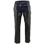 Milwaukee Leather Chaps for Men’s Black Leather 4-Pockets – Snap Out Thermal Lined Motorcycle Riders Chap – SH1191C - Image 5