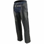 Milwaukee Leather Chaps for Men’s Black Leather 4-Pockets – Snap Out Thermal Lined Motorcycle Riders Chap – SH1191C - Image 7