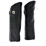 Milwaukee Leather SH1199 Women’s Black Leather Short Chaps with Conchos