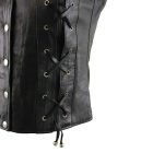 Milwaukee Leather SH1216 Ladies Black Leather Vest with Front Laces - Image 5