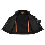 Milwaukee Leather SH1216 Ladies Black Leather Vest with Front Laces - Image 4