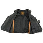 Milwaukee Leather SH1246Z Women’s Black Leather Classic Braided Motorcycle Rider Vest with Zipper Closure - Image 6