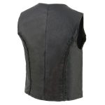 Milwaukee Leather SH1246 Women’s Classic Black Leather Zipper Front Vest - Image 6