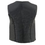 Milwaukee Leather SH1246Z Women’s Black Leather Classic Braided Motorcycle Rider Vest with Zipper Closure - Image 7