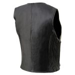 Milwaukee Leather SH1288 Women’s Black Leather Deep V-Neck Motorcycle Rider Vest with Side Stretch Panels - Image 6