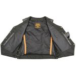 Milwaukee Leather SH1292 Women’s Black Leather Side Lace 6 Pocket Motorcycle Rider Vest- Antique Color Snap Closure - Image 5