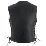 Milwaukee Leather SH1292 Women’s Black Leather Side Lace 6 Pocket Motorcycle Rider Vest- Antique Color Snap Closure - Image 2