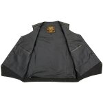 Milwaukee Leather SH1310 Men’s Black Leather Classic V-Neck Motorcycle Rider Vest w/ Front Snap Button Closure - Image 4