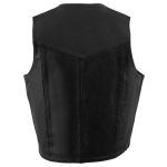 Milwaukee Leather SH131078 Men’s Black Leather Classic V-Neck Motorcycle Leather Vest - Image 2