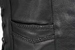 Milwaukee Leather SH1314 Men’s Classic Black Braided Leather Vest with Side Laces - Image 7