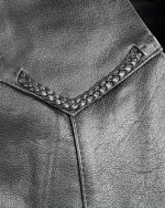 Milwaukee Leather SH1314 Men’s Classic Black Braided Leather Vest with Side Laces - Image 5
