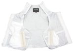 Genuine Leather SH1367ZW Men’s ‘Bullet Proof Replica’ White Leather Vest - Image 2