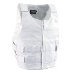 Genuine Leather SH1367ZW Men’s ‘Bullet Proof Replica’ White Leather Vest