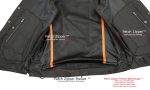 Milwaukee Leather SH1392Tall Men’s Black Leather 10 Pocket V-Neck Side Lace Motorcycle Rider Vest w/ Snap Closure - Image 4