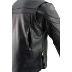 Milwaukee Leather SH1408 Men’s Sporty Crossover Vented Black Motorcycle Leather Scooter Jacket - Image 8
