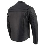 Milwaukee Leather SH1408 Men’s Sporty Crossover Vented Black Motorcycle Leather Scooter Jacket - Image 20