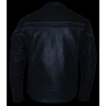 Milwaukee Leather SH1408 Men’s Sporty Crossover Vented Black Motorcycle Leather Scooter Jacket - Image 17