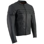 Milwaukee Leather SH1408 Men’s Sporty Crossover Vented Black Motorcycle Leather Scooter Jacket - Image 12