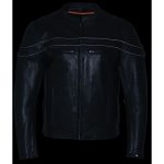Milwaukee Leather SH1408 Men’s Sporty Crossover Vented Black Motorcycle Leather Scooter Jacket - Image 5