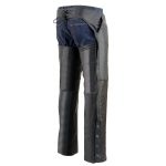 Milwaukee Leather Men’s Black Premium Leather Motorcycle Rider Chaps w/ Front 3-Pockets – Thigh Patch Pocket-SH1766 - Image 7