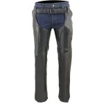 Milwaukee Leather Men’s Black Premium Leather Motorcycle Rider Chaps w/ Front 3-Pockets – Thigh Patch Pocket-SH1766 - Image 6