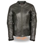 Milwaukee Leather SH1924 Women’s Black 3/4 Length Vented Leather Jacket