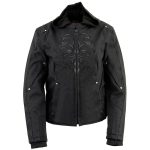 NexGen SH1939 Women’s ‘Reflective Tribal’ Black 3/4 Textile Vented Jacket - Image 11