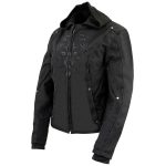 NexGen SH1939 Women’s ‘Reflective Tribal’ Black 3/4 Textile Vented Jacket - Image 8