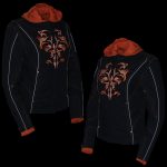 NexGen SH1939 Women’s ‘Reflective Tribal’ Orange and Black 3/4 Textile Vented Jacket - Image 6