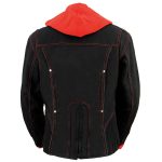 NexGen SH1939 Women’s ‘Reflective Tribal’ Red and Black 3/4 Textile Vented Jacket - Image 2