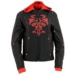 NexGen SH1939 Women’s ‘Reflective Tribal’ Red and Black 3/4 Textile Vented Jacket - Image 10