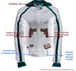 Milwaukee Leather SH1951 Women’s Striped Black and Purple Leather Jacket with Zip-Out Hoodie - Image 2