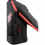 Milwaukee Leather SH1954 Women’s Black and Red Textile Jacket with Stud and Wings Detailing - Image 9