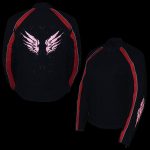 Milwaukee Leather SH1954 Women’s Black and Red Textile Jacket with Stud and Wings Detailing - Image 5