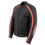 Milwaukee Leather SH1954 Women’s Black and Red Textile Jacket with Stud and Wings Detailing - Image 7