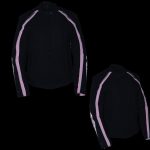 Milwaukee Leather SH1954 Women’s Black and Pink Textile Jacket with Stud and Wings Detailing - Image 2