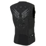 Milwaukee Leather SH1955 Ladies Black Textile Vest with Wing Embroidery - Image 2