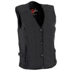 Milwaukee Leather SH1955 Ladies Black Textile Vest with Wing Embroidery - Image 7