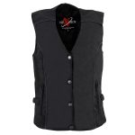 Milwaukee Leather SH1955 Ladies Black Textile Vest with Wing Embroidery - Image 8