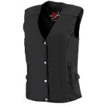 Milwaukee Leather SH1955 Ladies Black Textile Vest with Wing Embroidery - Image 9