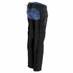 Milwaukee Leather SH1956 Women’s ‘Winged’ Solid Black Textile Chaps - Image 9