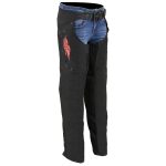 Milwaukee Leather SH1956 Women’s ‘Winged’ Black and Red Textile Chaps
