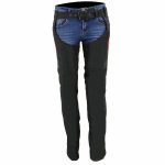 Milwaukee Leather SH1956 Women’s ‘Winged’ Black and Red Textile Chaps - Image 8