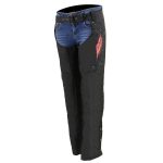 Milwaukee Leather SH1956 Women’s ‘Winged’ Black and Red Textile Chaps - Image 7